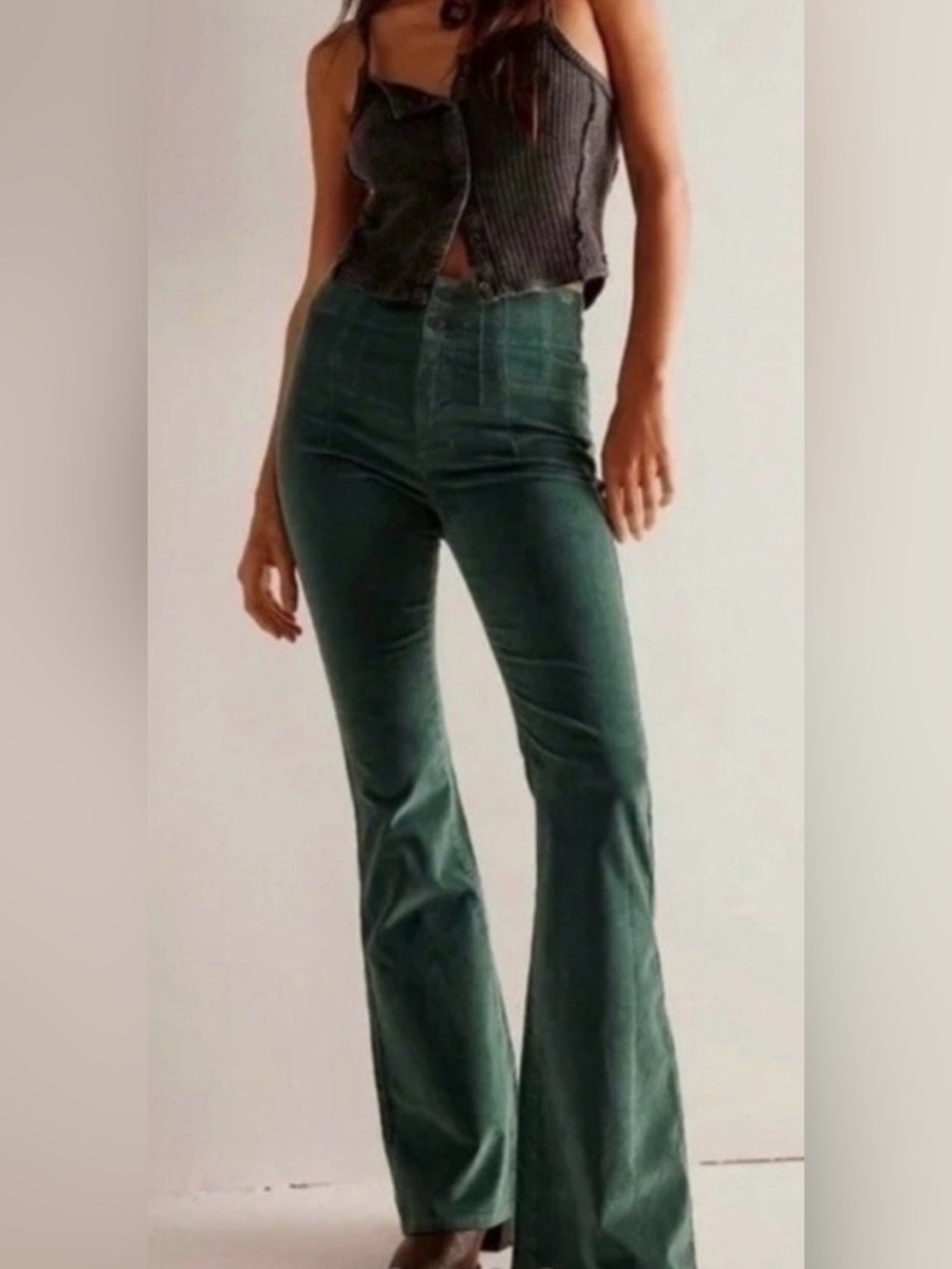 We the free purple Velvet Boot Flare Pants size 25